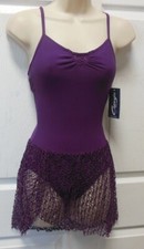 Capezio Ballet Dress Pleated Synergy Grape Purple Ladies Sizes Style 10188