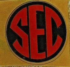 Auburn Tigers AUTHENTIC CHROME "SEC" logo decal
