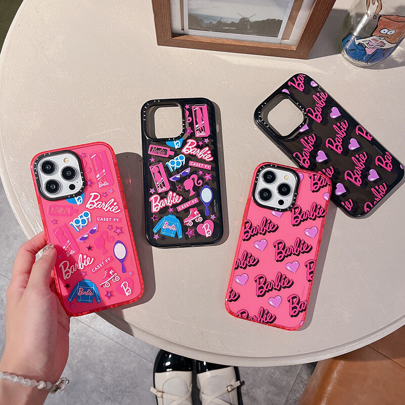 For iPhone 13 14 ProMax Barbie Phone Case Silicone Protective