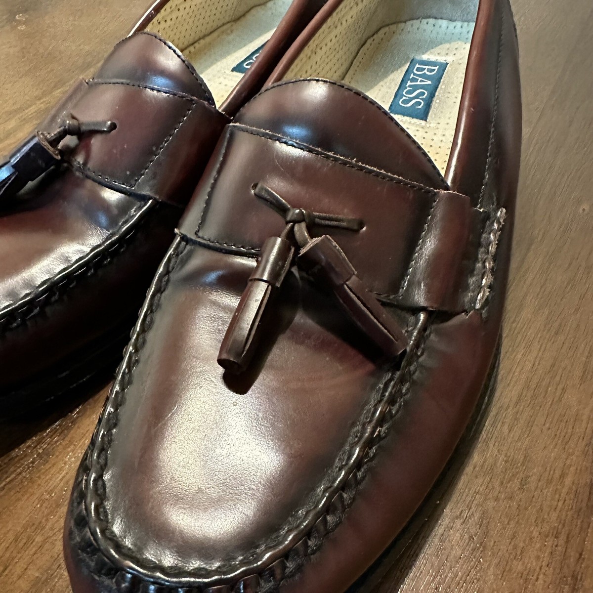 BASS Nelson Mens Shoes Tassel Leather Dress Loafer Size 10.5  display picture 2