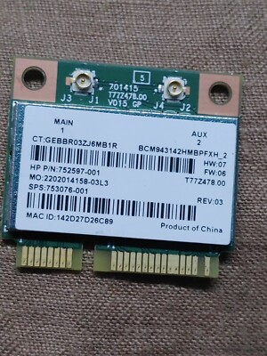 BCM943142HM 11bgn WIFI + Bluetooth 4.0 card