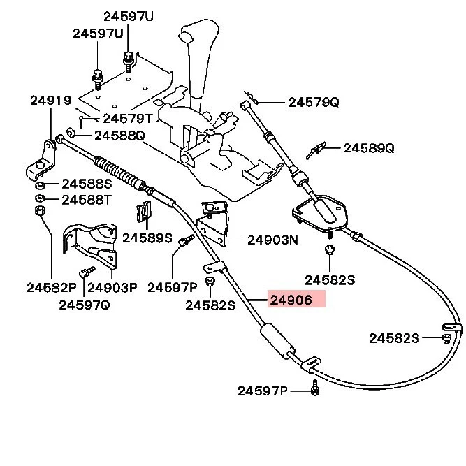 Cable de cambio de transmisión de coche para Mitsubishi Pajero Montero Foto 3 de 4