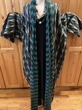 Amazing Art To Wear Vintage Guatemala Kimono Boho Handwoven Ikat  Rare