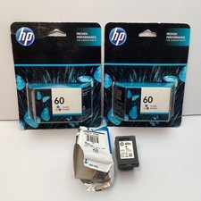 HP 60  60XL Ink Cartridge Lot 1 Black XL 2 Tri-Color CC641W CC643WN - 2020