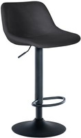 Barhocker Loft Samt Schwarz