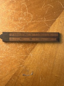 Rare Stanley No. 62 Folding Ruler 24” Wood And Brass