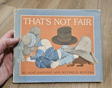 That's Not Fair by Jane Sarnoff and Reynold Ruffins 1980 1st Ed. Second Printing