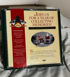 Hallmark Keepsake Ornament Collector's Club 1996 Membership Kit Rudolph 3pc