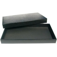 Black Jewelry Gem Jar Display Case Tray with Magnetic Lid 14 3/4" x 8 1/4"
