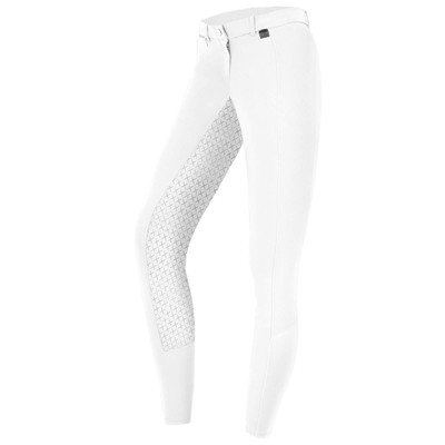 E.L.T Weiß 38 Reithose Damen Full-Grip Micro Sport Silikon