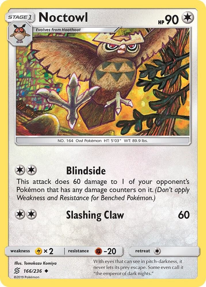 Noctowl Pokemon - English 166/236 Uncommon SM - Unified Minds NM