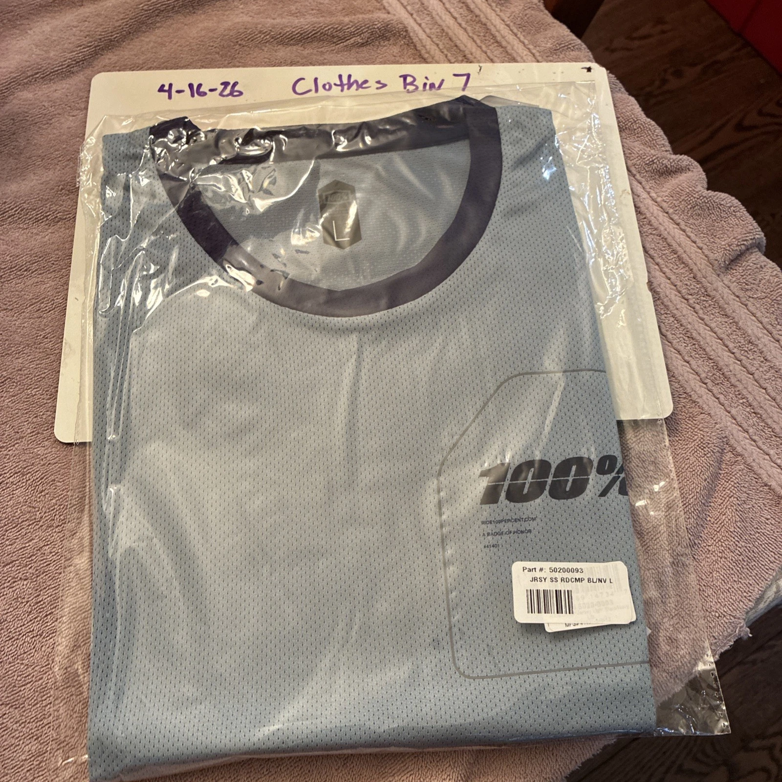(1) 100% Large Ridecamp Mountain Biking Jersey - All Mountain Riding Apparel