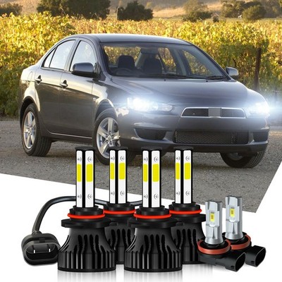 For Mitsubishi Lance2008-2017 COMBO 9005+9006 LED Headlight H11 Fog Light Bulbs