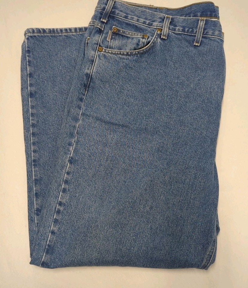 MENS CARHARTT BLUE JEANS SIZE 48 X 32. A81 | eBay