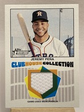 2026 Topps Heritage Baseball Jeremy Peña Clubhouse Collection Relic #CCR-JP ￼