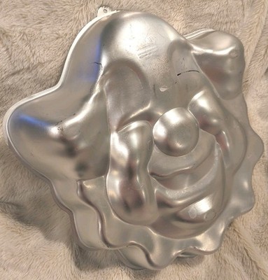 LN Vintage/1974 Wilton Clown Head/Face Circus 12''x10''x3'' Aluminum Cake Pan/Mold