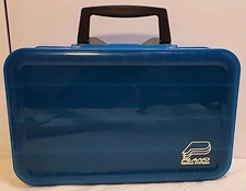 Plano Tackle Systems 2 Sided Box Fishing Crafting Organizer Compartment Blue