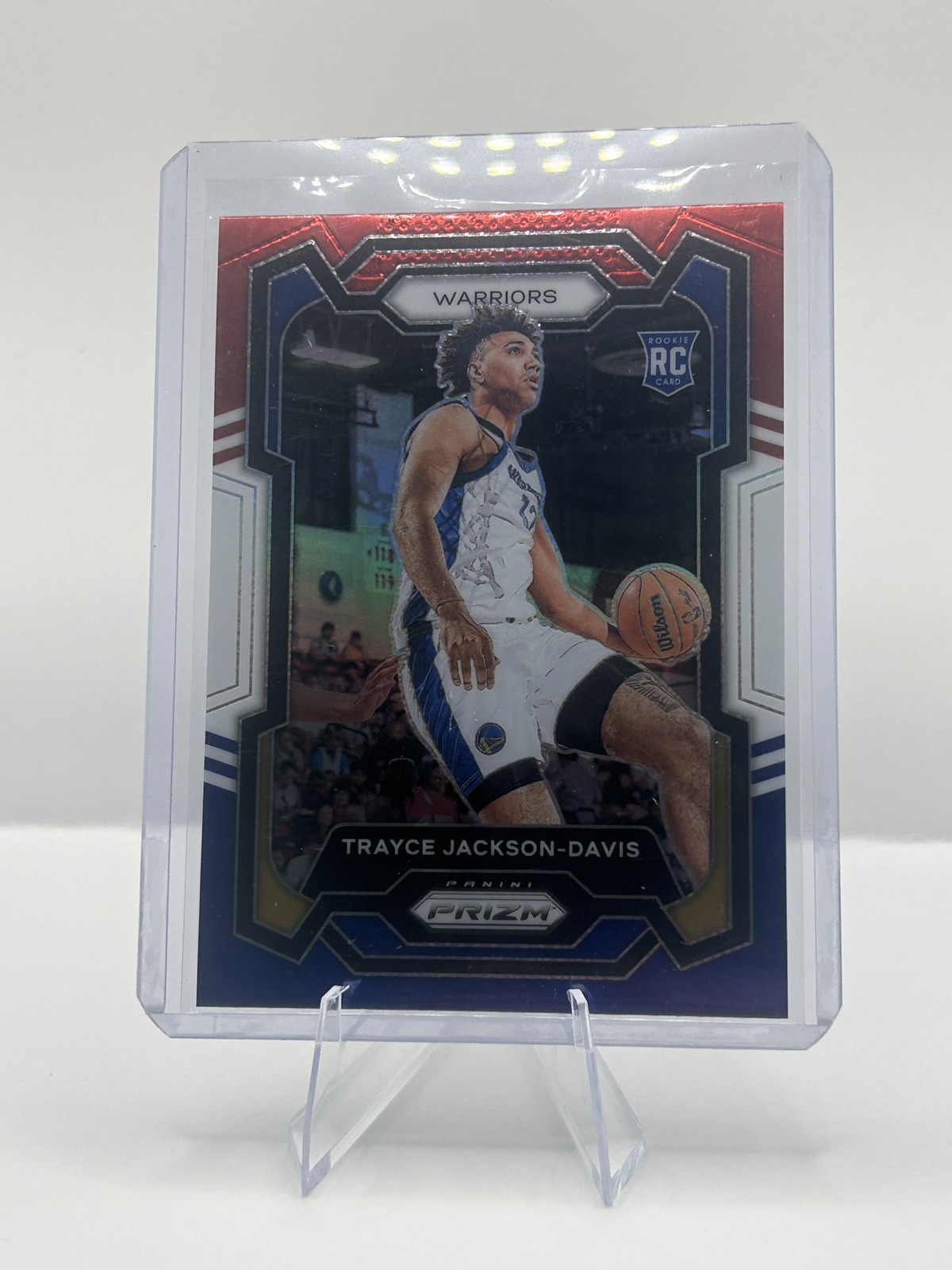 2023-24 Panini Prizm Red White Blue Prizm #148 Trayce Jackson-Davis Rookie RC