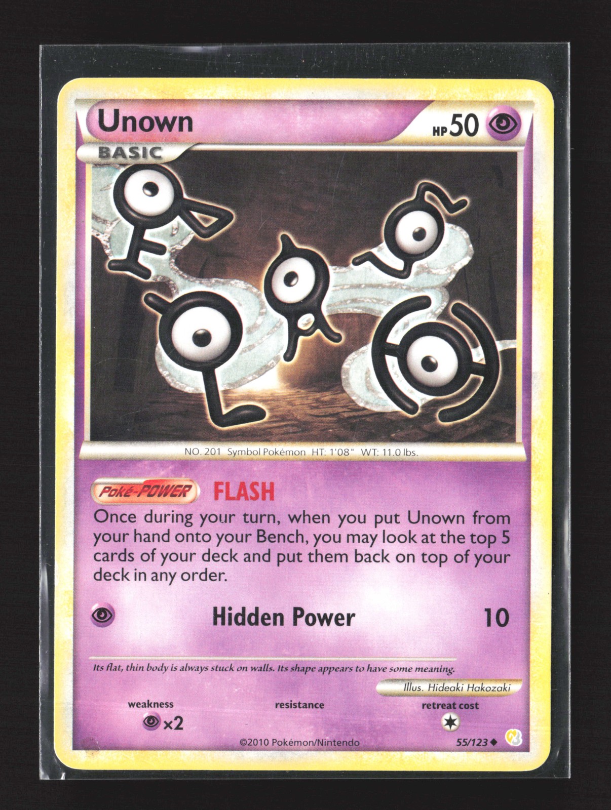 Pokemon HeartGold SoulSilver #55/123 Uncommon Unown (55)