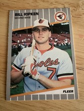 1989 Fleer Billy Ripken #616 Black Box On Bat Knob
