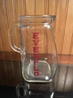 Vintage EVENFLO Clear Glass Measuring Pitcher 4 Cup Red Lettering