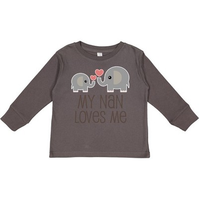 Inktastic My Nan Loves Me Grandchild Toddler Long Sleeve T-Shirt Childs Boys