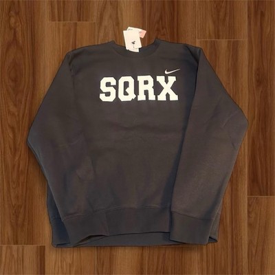 Nike Men's SQRX Crewneck Fleece Pullover Sweatshirt Size S Gray CJ1614-060