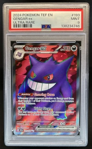 2024 Pokemon Temporal Forces Gengar ex #193/162 PSA 9
