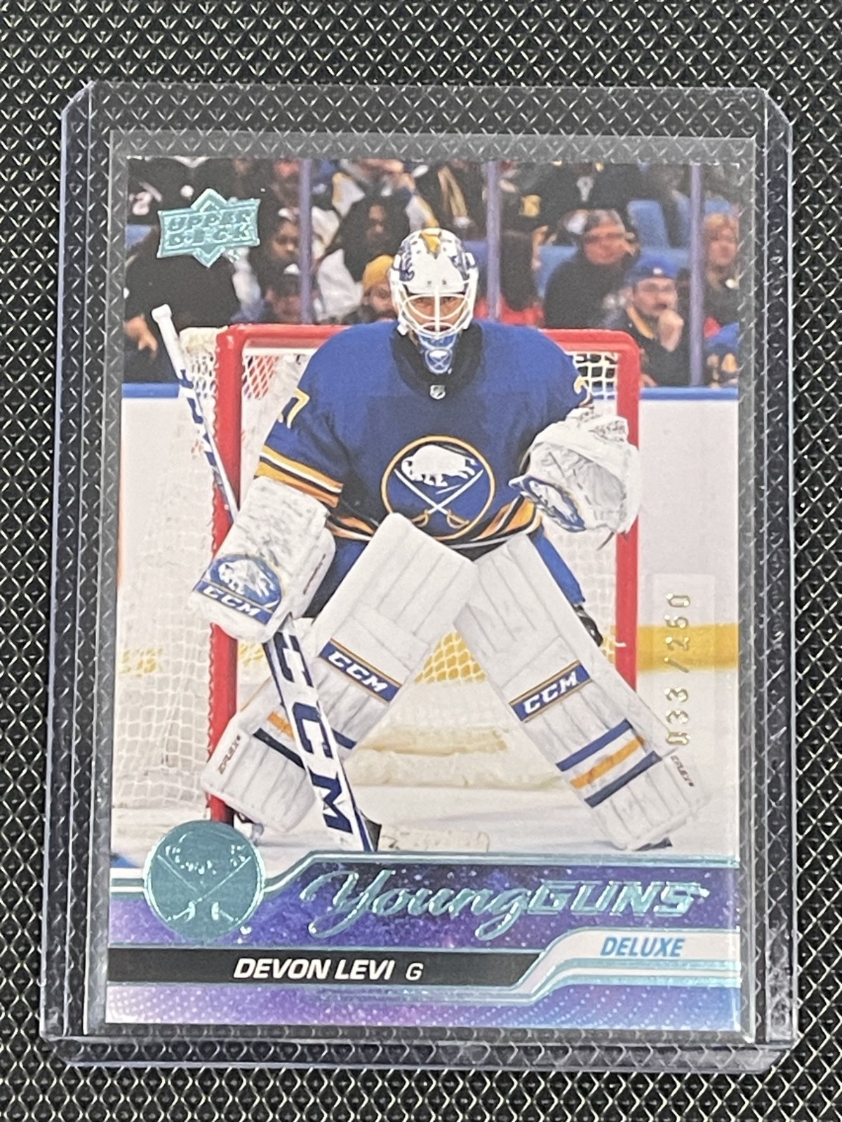 Devon Levi - 2023-24 Upper Deck Series 1 Deluxe Young Guns /250 - Sabres