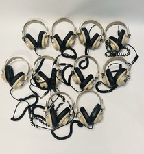 Lot of 10 Califone 2924AV-P 1/4" Jack Over the Ear Corded Headphones 6  Coiled