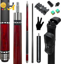 58Inch Carbon Fiber Pool Cue Stick with Screw-In Extension and Leather Case