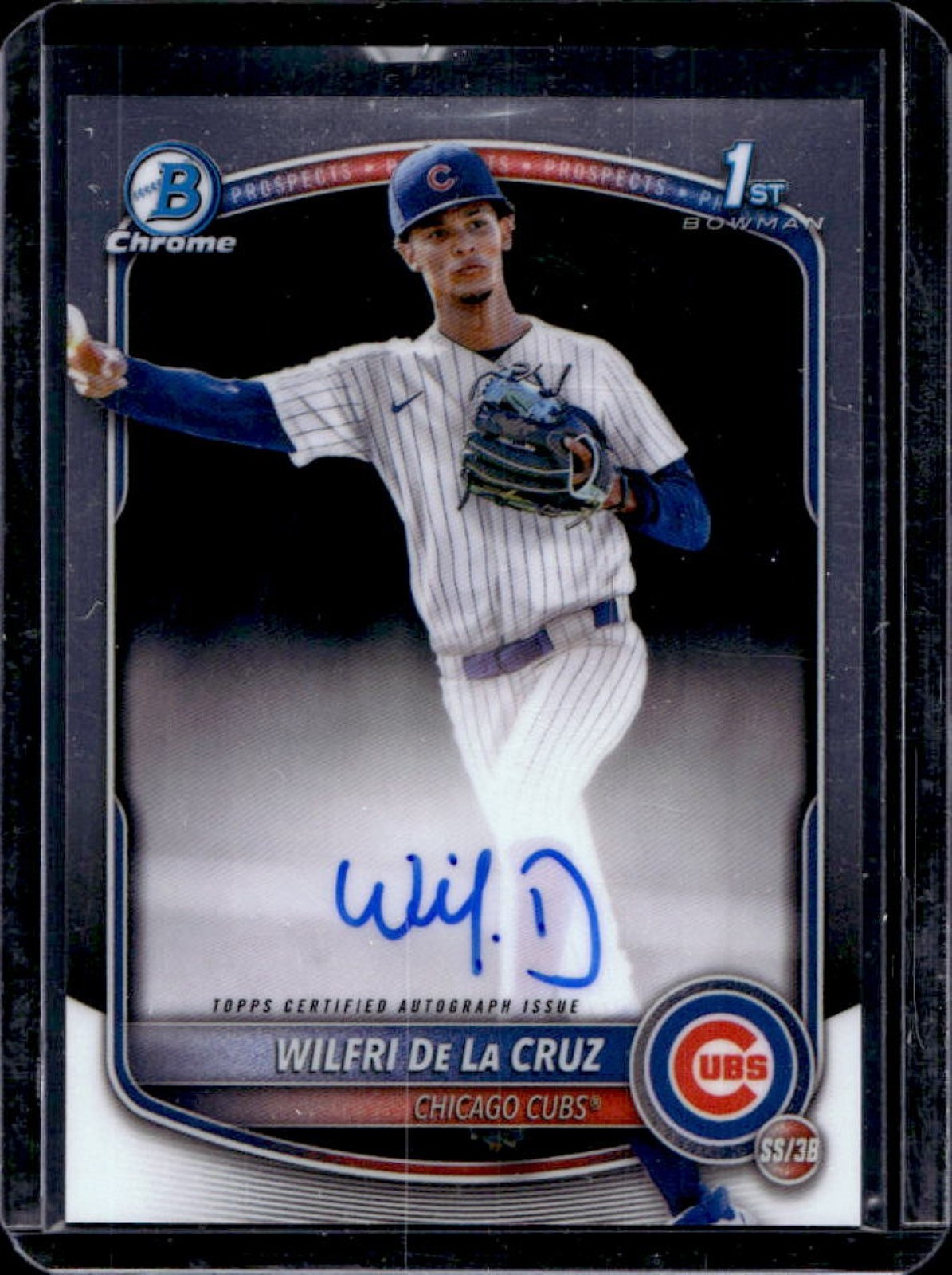 2025 Bowman Chrome Wilfri De La Cruz Auto 1st #CPA-WD Cubs