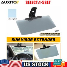 Fit Auto Sun Visor Extension HD Anti Glare Shade Block UV Ray Universal 1-5X