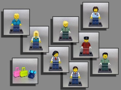 LEGO  Figuren City - Bus Bahn Tram Hotel Koffer Rucksack