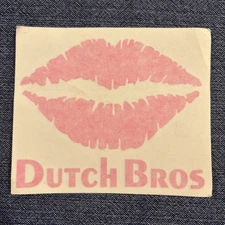 DUTCH Bros STICKER Decal RED Lips KISS Windmill DB Rare HTF Coffee OLD Design