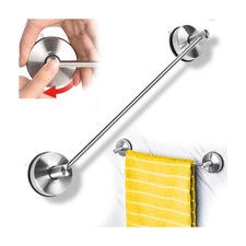 Suction Cup Towel Bar for Shower 17 Inch Stainless Steel Bathroom Towel Rack ...