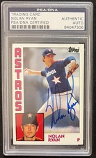 1985 Topps Nolan Ryan Auto Autograph #760 PSA/DNA Certified Astros