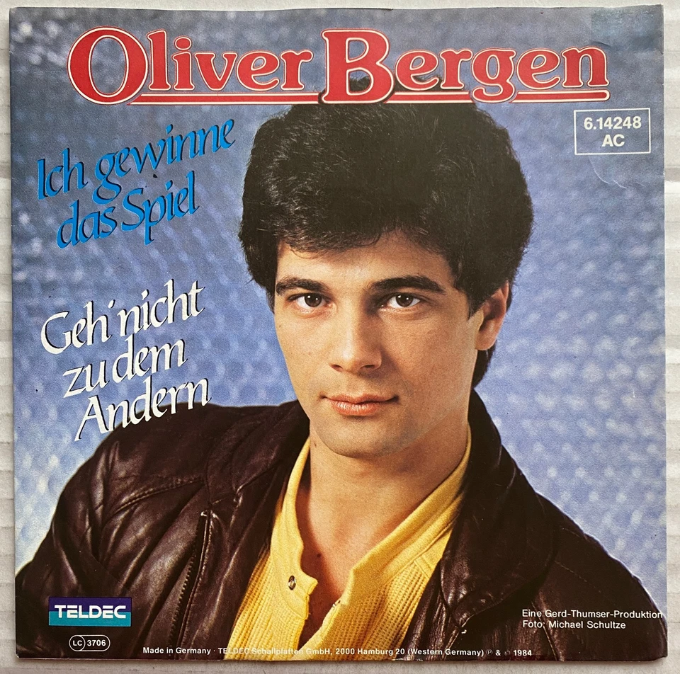 OLIVER BERGEN - ICH GEWINNE DAS SPIEL & GEH` NICHT ZU DEM ANDEREN - PROMO 1984 - Bild 2 von 4