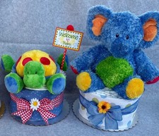 Premium Diaper Cakes for a Welcome Baby Gift or Adorable Shower Centerpiece