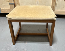 Dressing table stool, light oak, vintage 1980s G-Plan