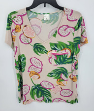 Soma Cool Nights Dragonfruit Pajama Top Womens Medium Short Sleeve Lounge