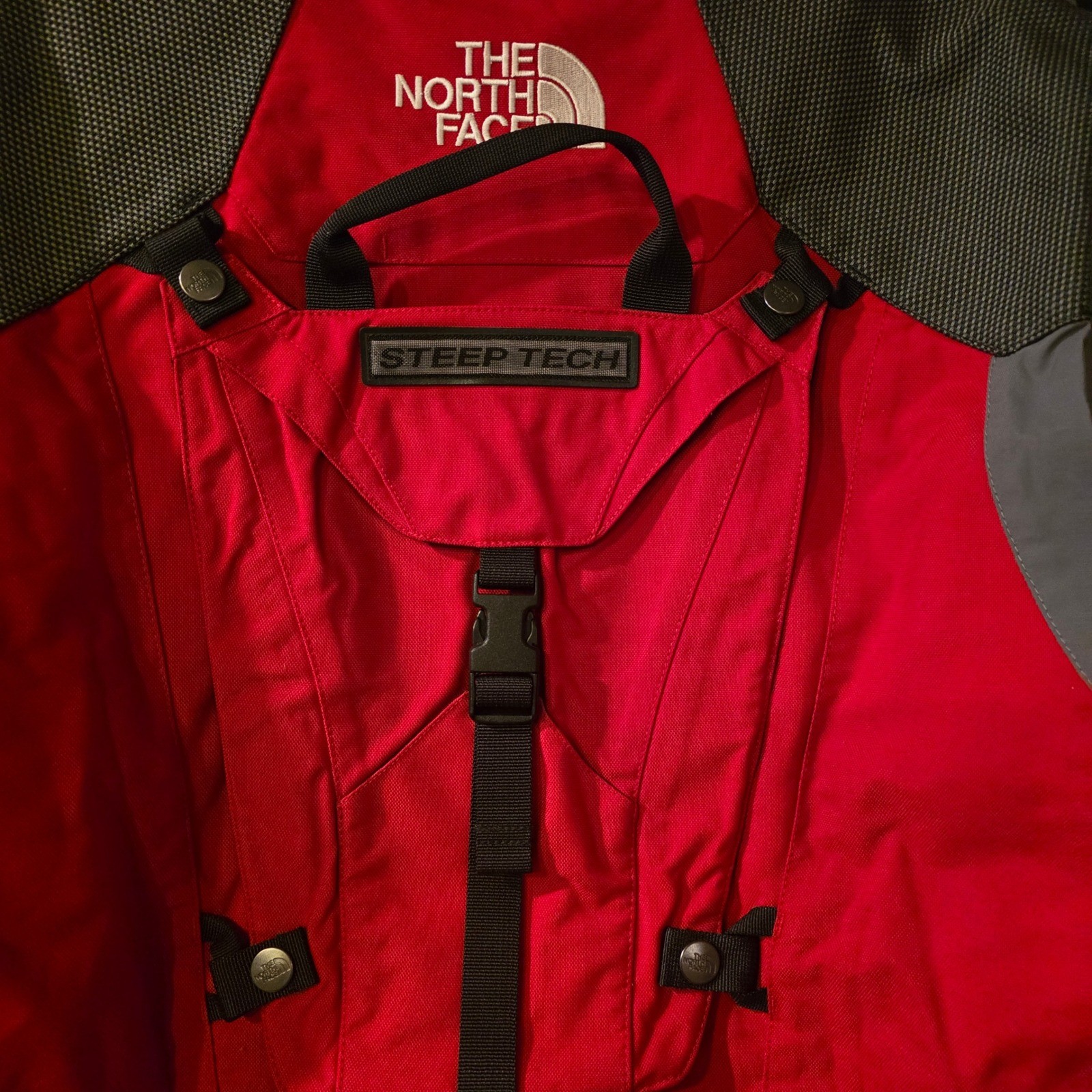 The North Face Steep Tech Jacket Red Grey Technical Ski Coat Mens Medium NWT image 10