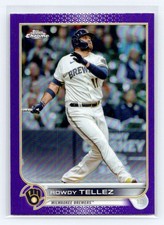 2022 Topps Chrome Update #USC86 Rowdy Tellez Purple Refractor Milwaukee Brewers