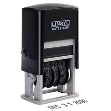 Self-Inking Date Stamp with Built-in Black Ink Pad