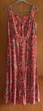Talbots Sleeveless Tiered Paisley Maxi Dress 12 NWT Boho Resort Beach Coastal