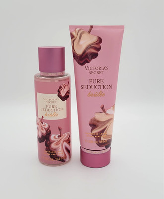 Victoria's Secret Pure Seduction Brulee Body Mist Spray & Body Lotion Set of 2