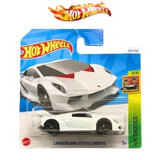 Hot Wheels Lamborghini Sesto Elemento, White Red, Short Card HW Exotics 4/10