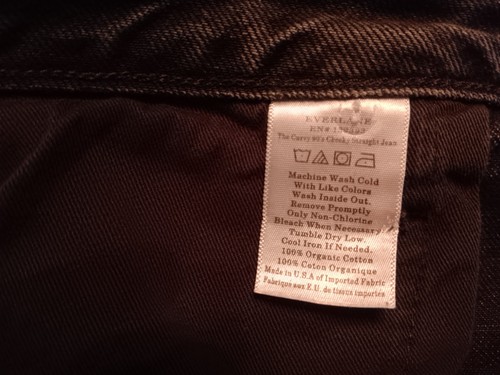 Everlane Black Jeans 33R Button Fly Curvy 90's Cheeky Straight Hartford Night - Picture 9 of 18
