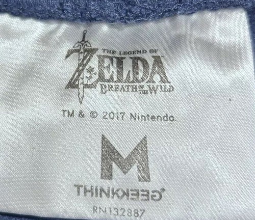 Legend of Zelda ThinkGeek Hoodie Youth Medium Blue “Breath of the Wild” Graphics - Picture 4 of 14