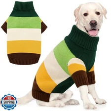 AOFITEE XXL Dog Sweater, Turtleneck Dogs Sweaters for Large Breed, Stretchy C